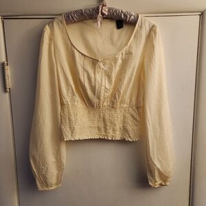 Ivory Peasant Blouse